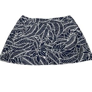 Fila Sport Athletic Navy Blue White Palm Print Skort X-Large